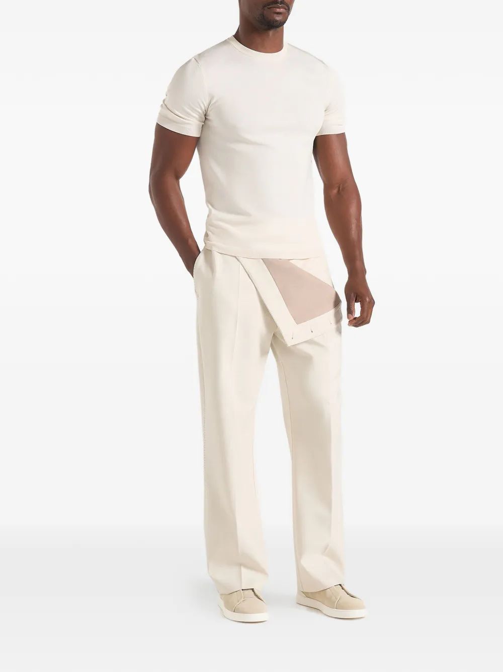 Manière De Voir Henri in cream foldover trousers - thumbnail 2 of 5