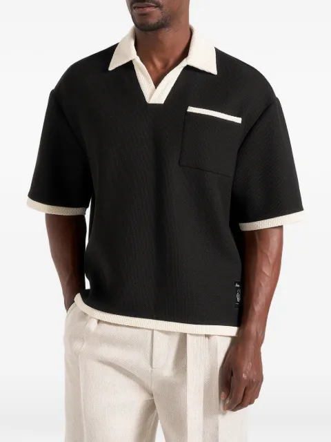 Manière De Voir Brice crochet-knit boxy polo shirt