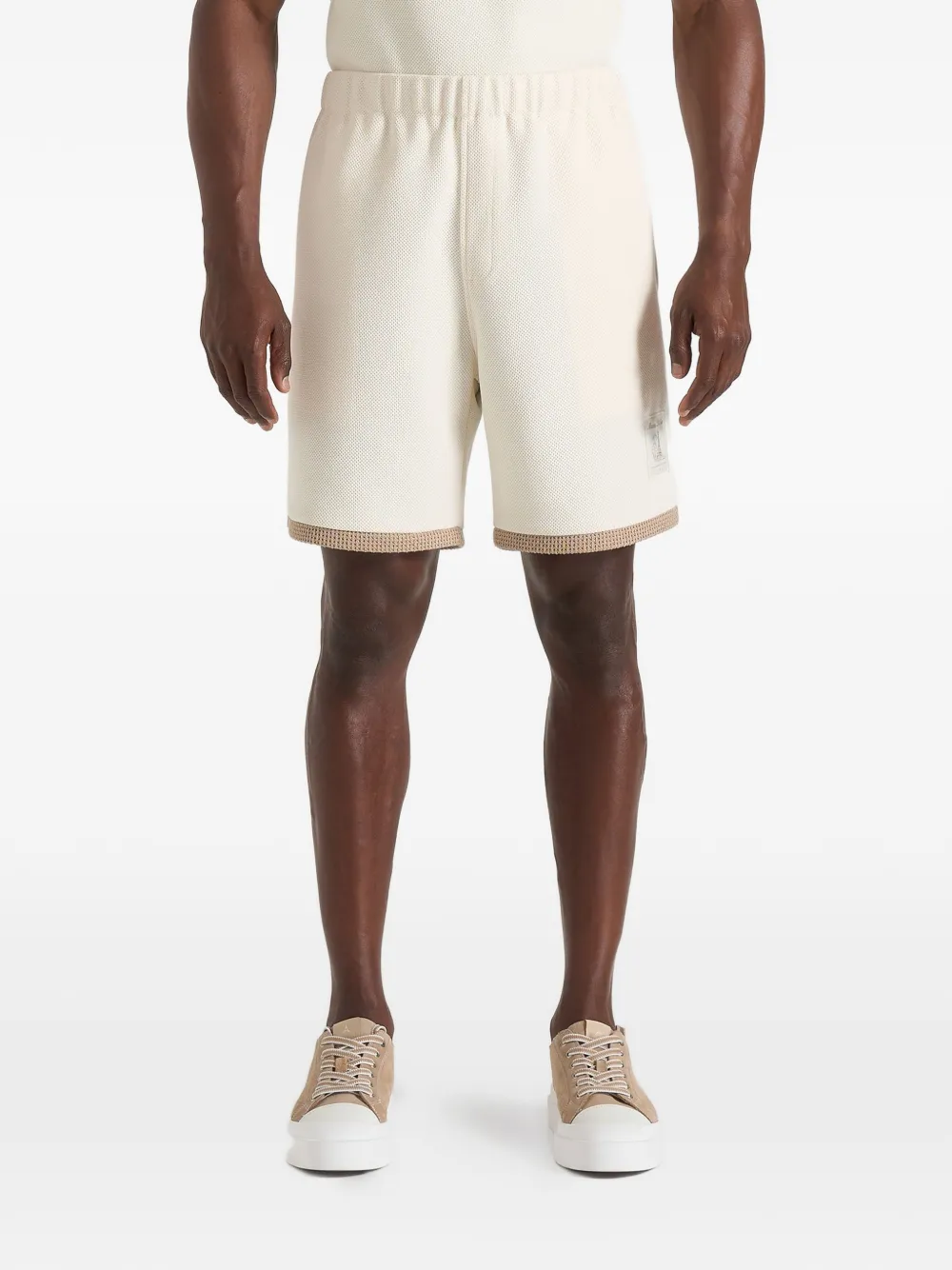 Manière De Voir Reuben crochet-knit Reuben shorts - Nude