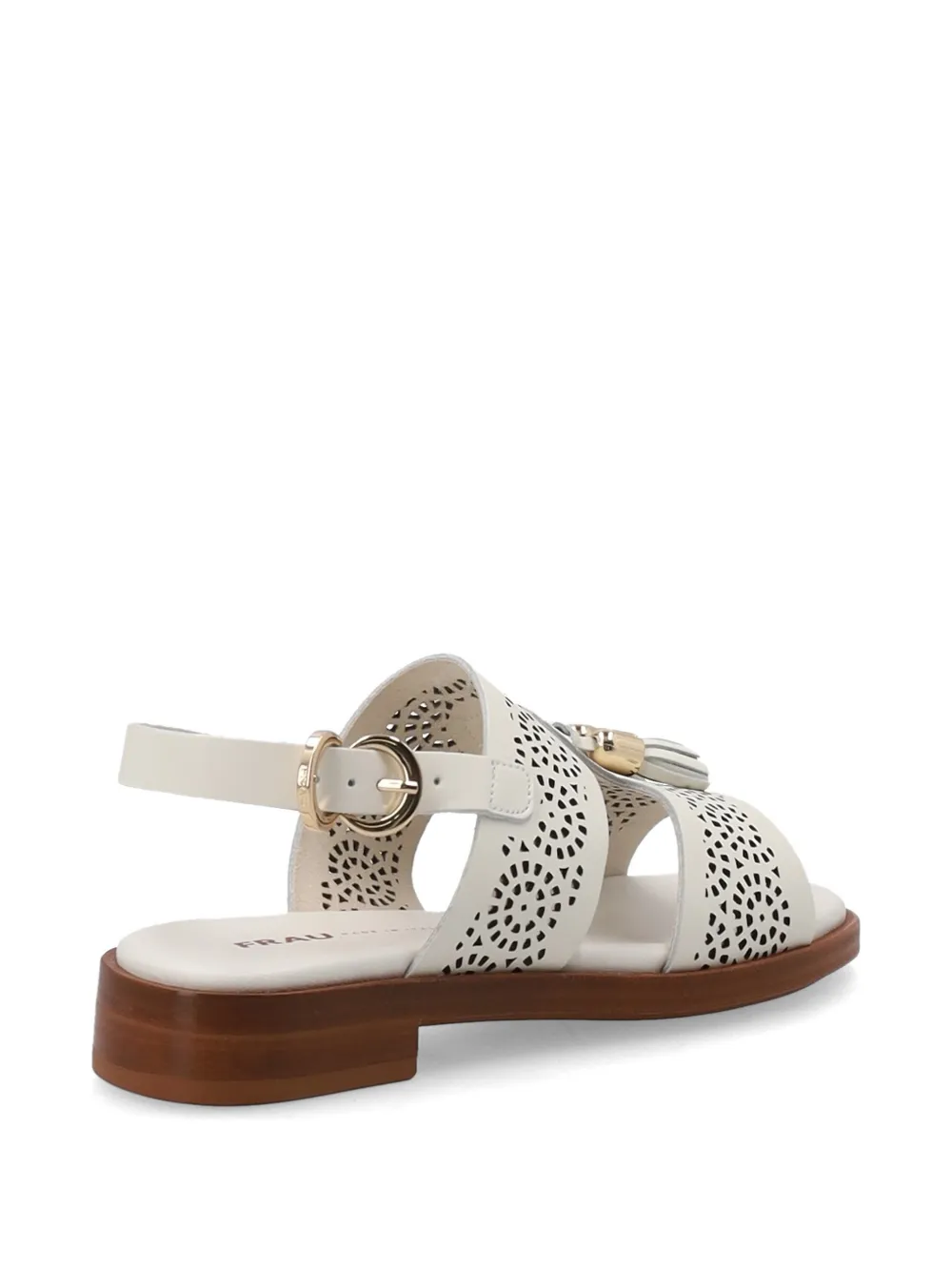FRAU tassel-detail perforated sandals Beige