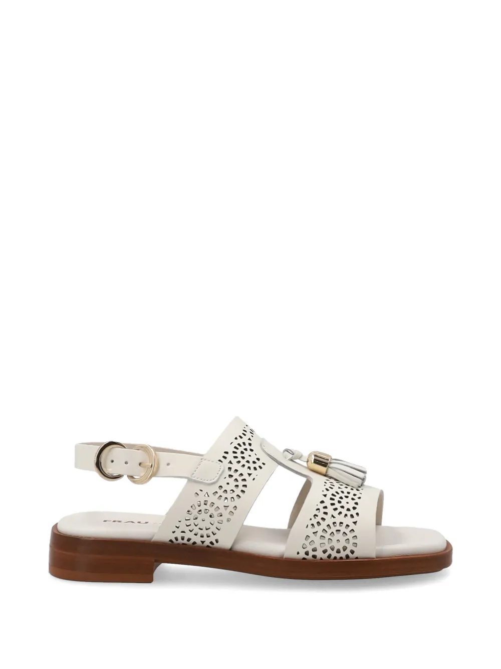 FRAU tassel-detail perforated sandals - Toni neutri