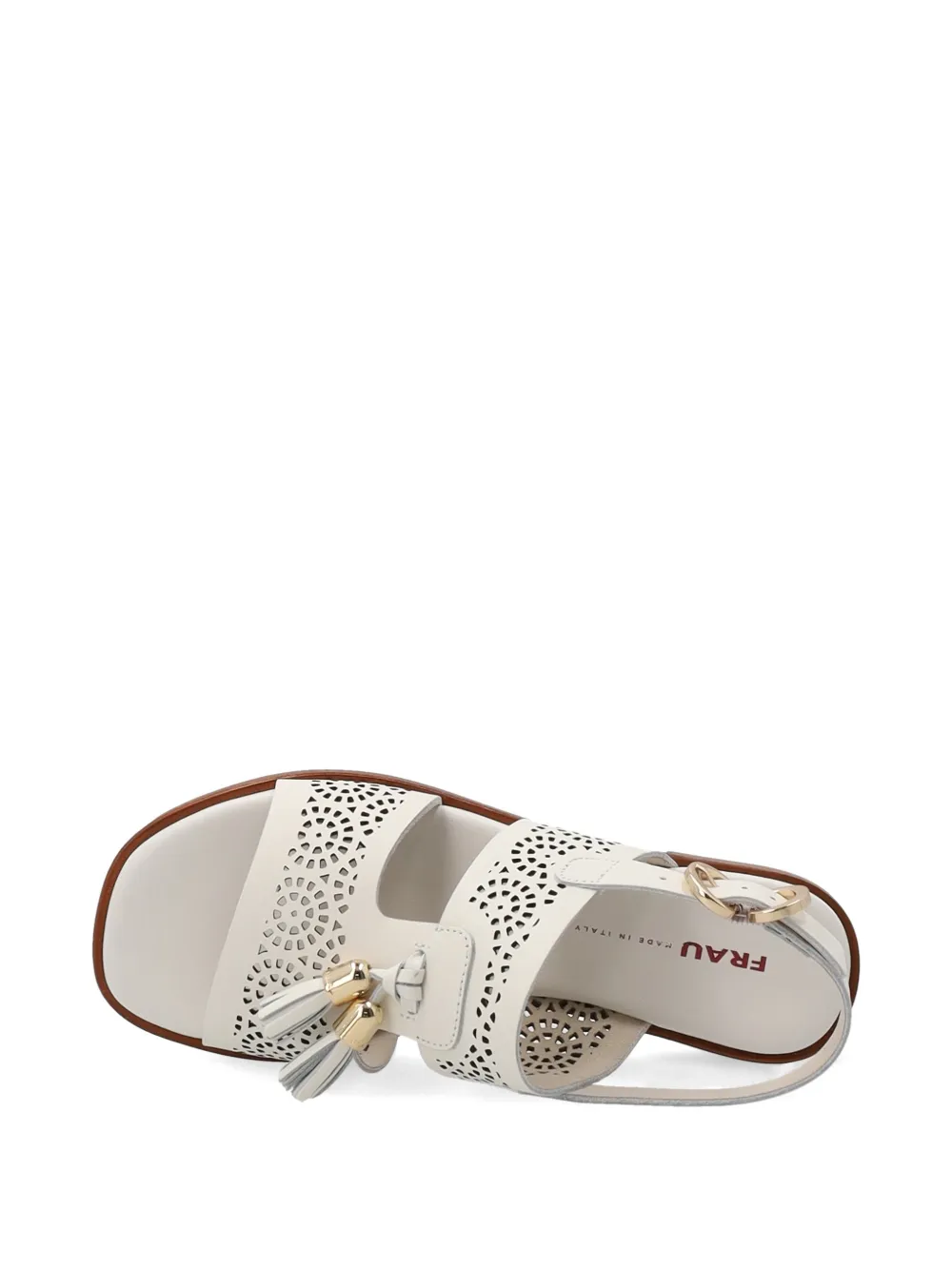 FRAU tassel-detail perforated sandals Beige