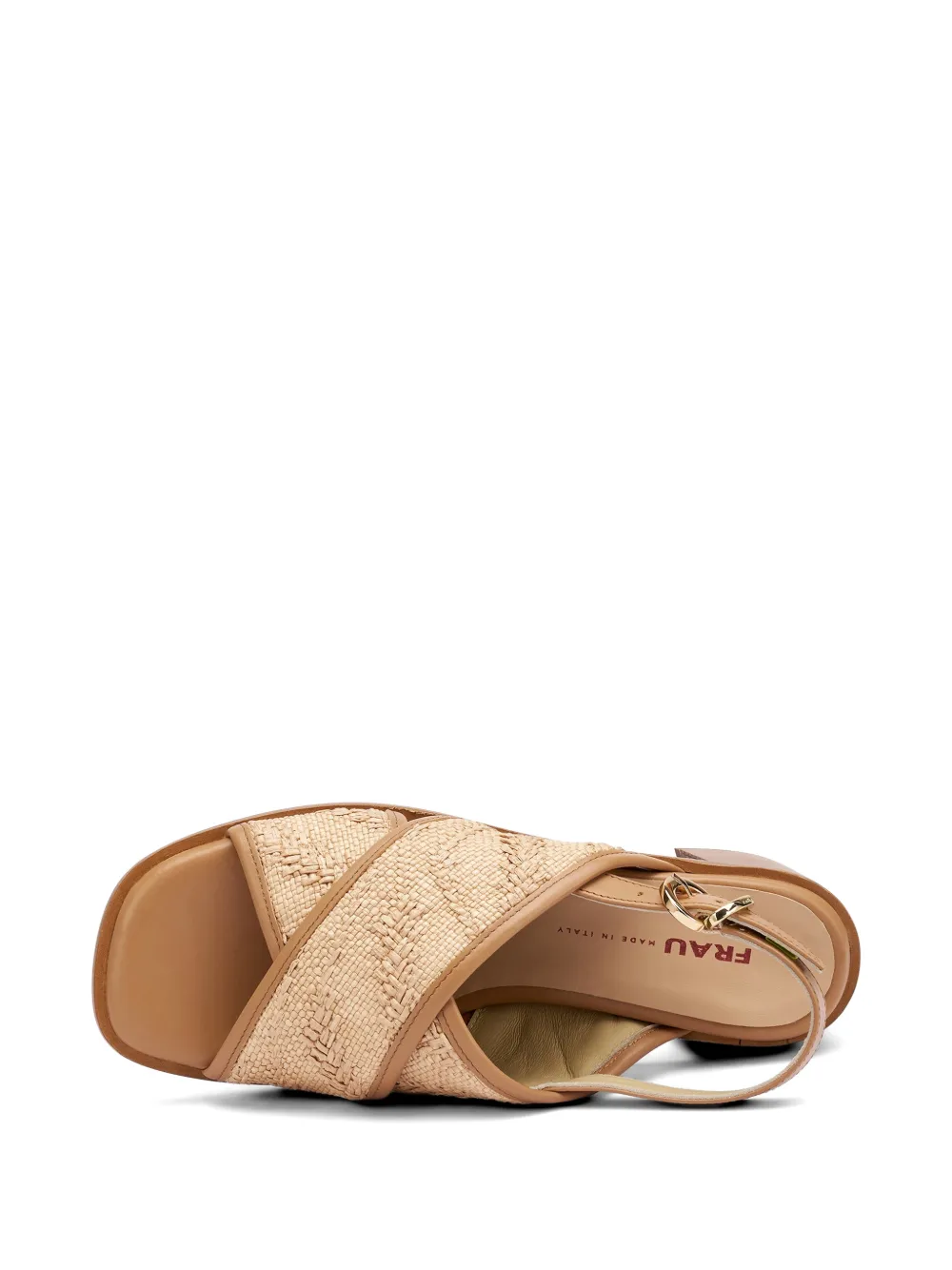 FRAU herringbone-effect crossover-strap sandals Beige