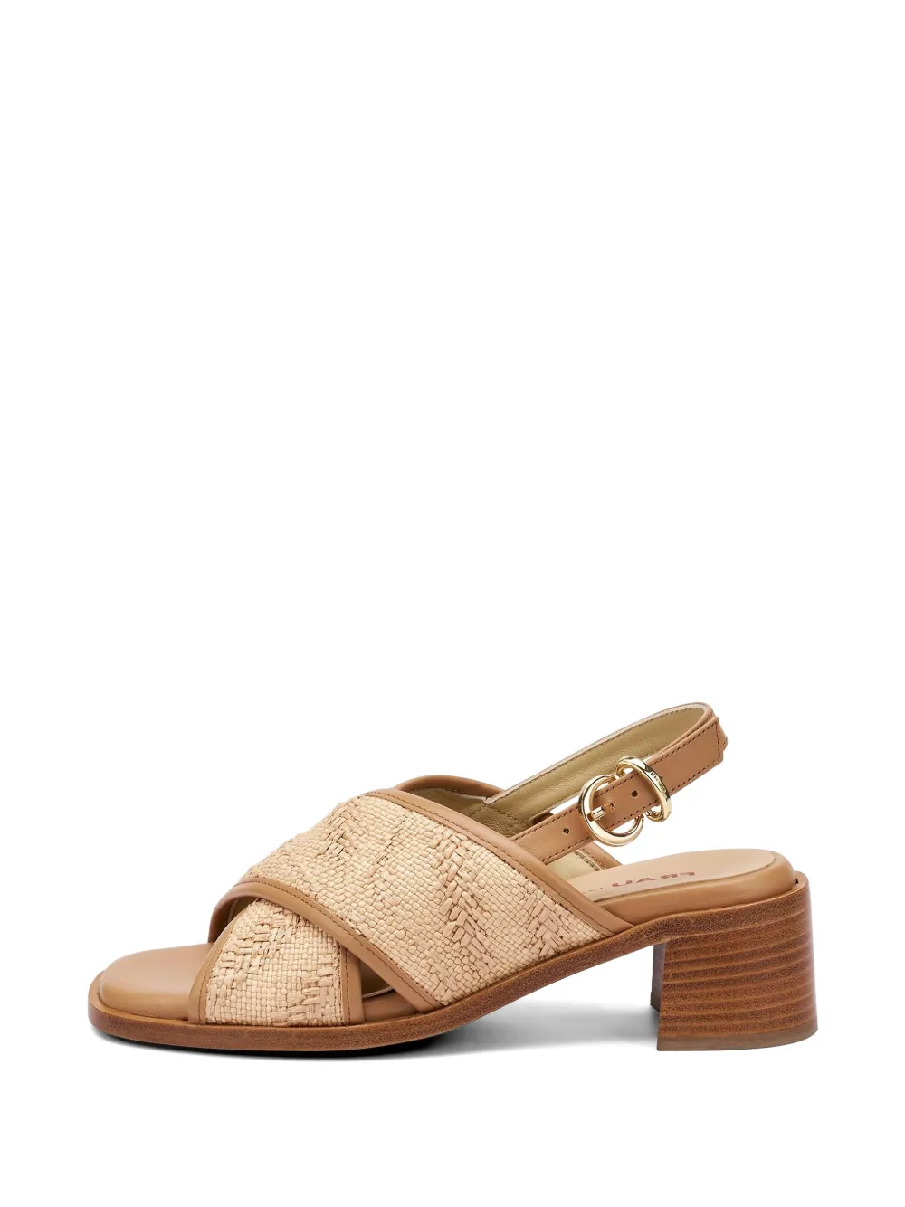 FRAU herringbone-effect crossover-strap sandals - Toni neutri