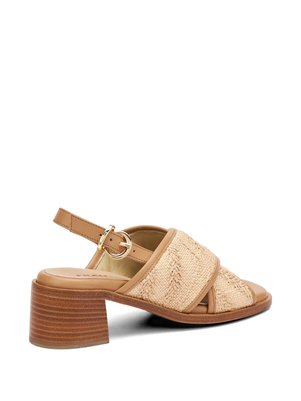 FRAU herringbone-effect crossover-strap sandals Beige