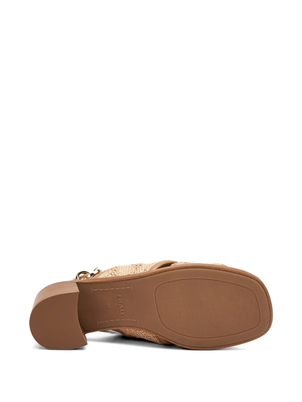 FRAU herringbone-effect crossover-strap sandals Beige