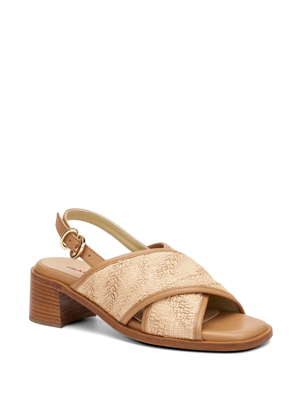 FRAU herringbone-effect crossover-strap sandals Beige