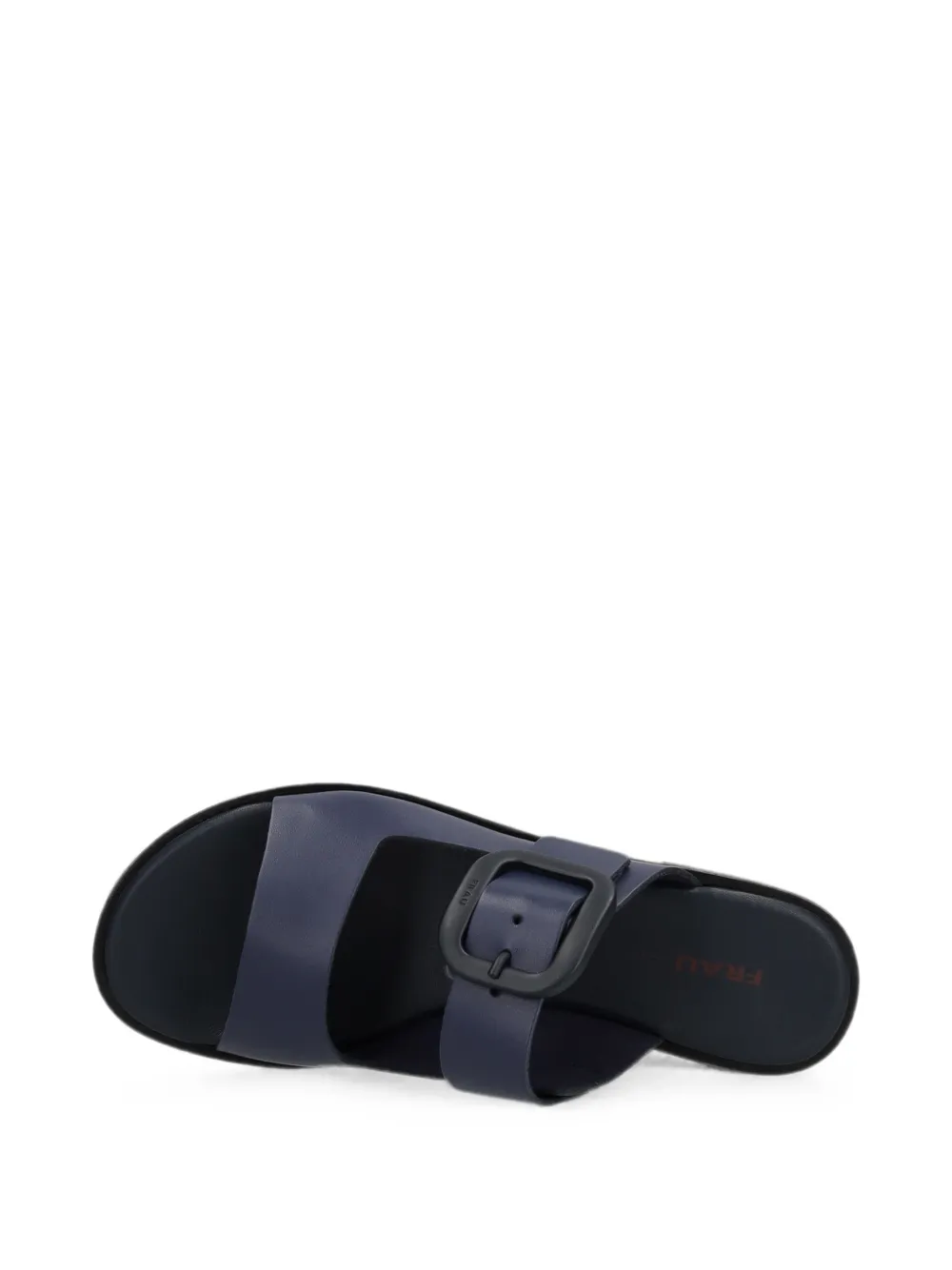 FRAU buckle-detail leather flat sandals Blauw