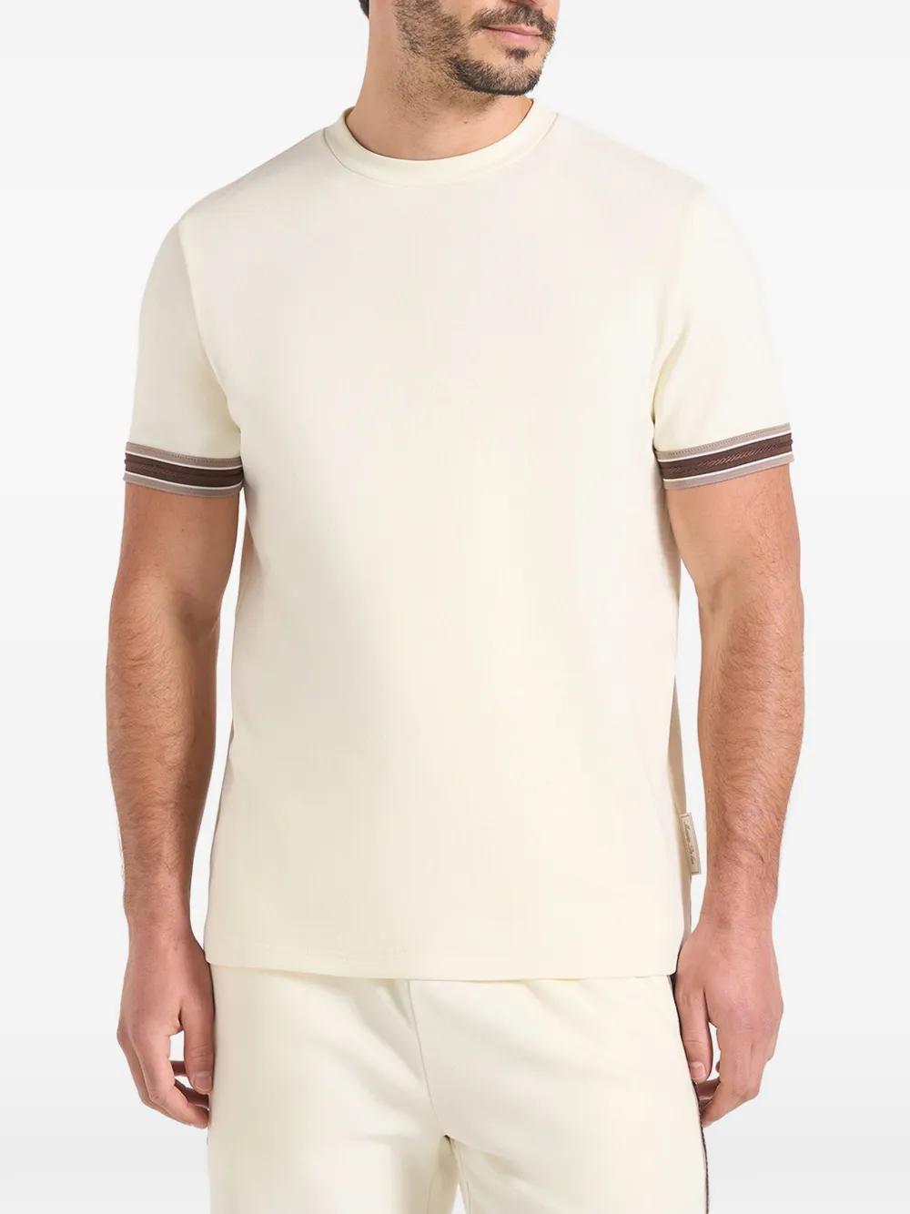 Manière De Voir Layton taped-sleeve Layton T-shirt - Toni neutri