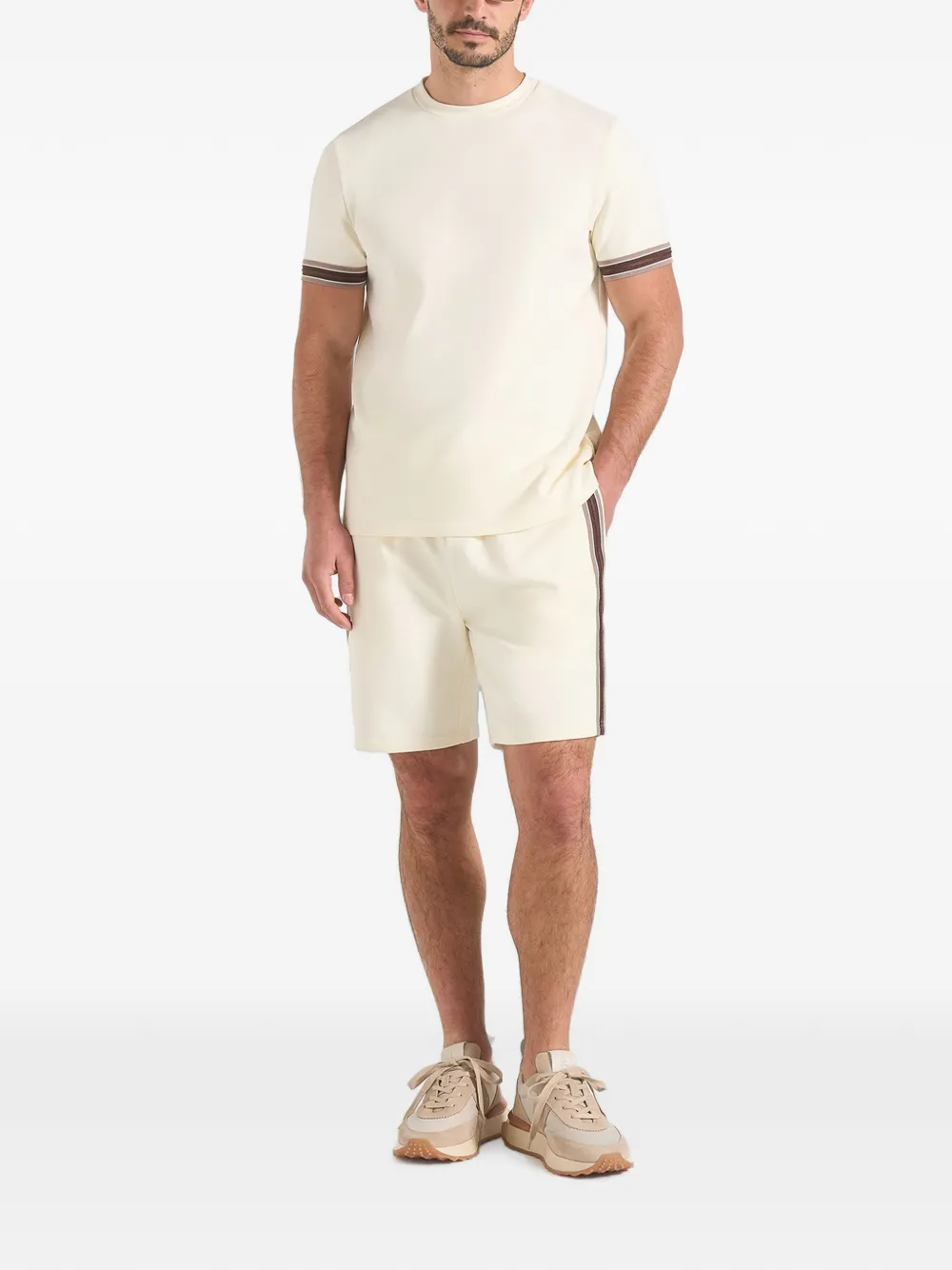 Manière De Voir Layton katoenen T-shirt Beige