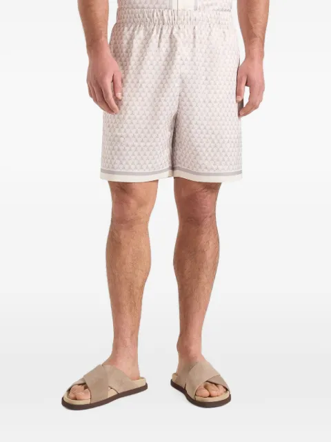 Manière De Voir Jordan in cream Eiffel-monogram shorts