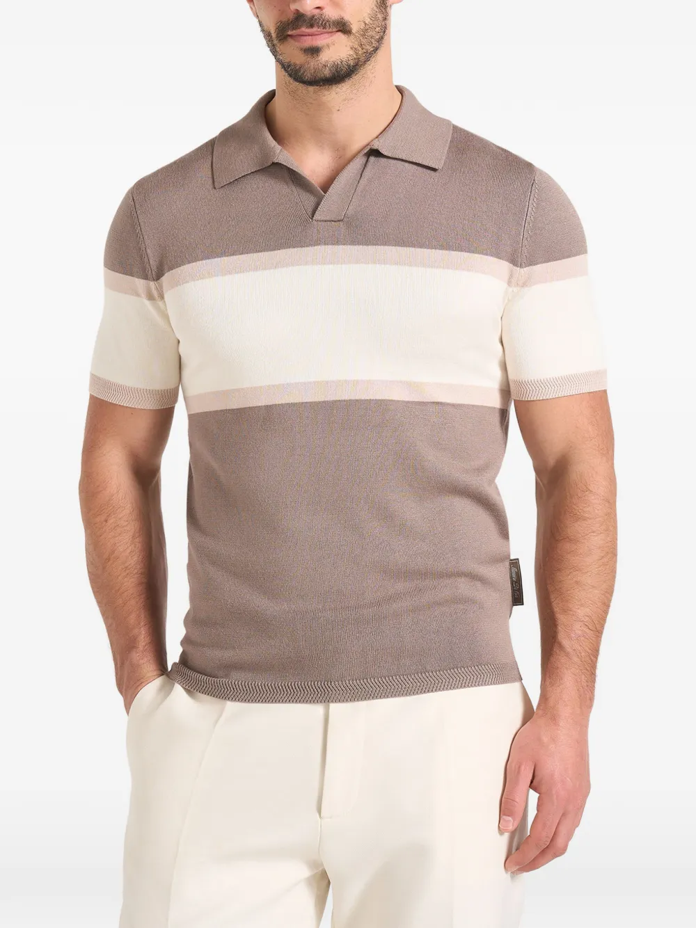 Manière De Voir Enzo colour-block polo T-shirt - Marrone