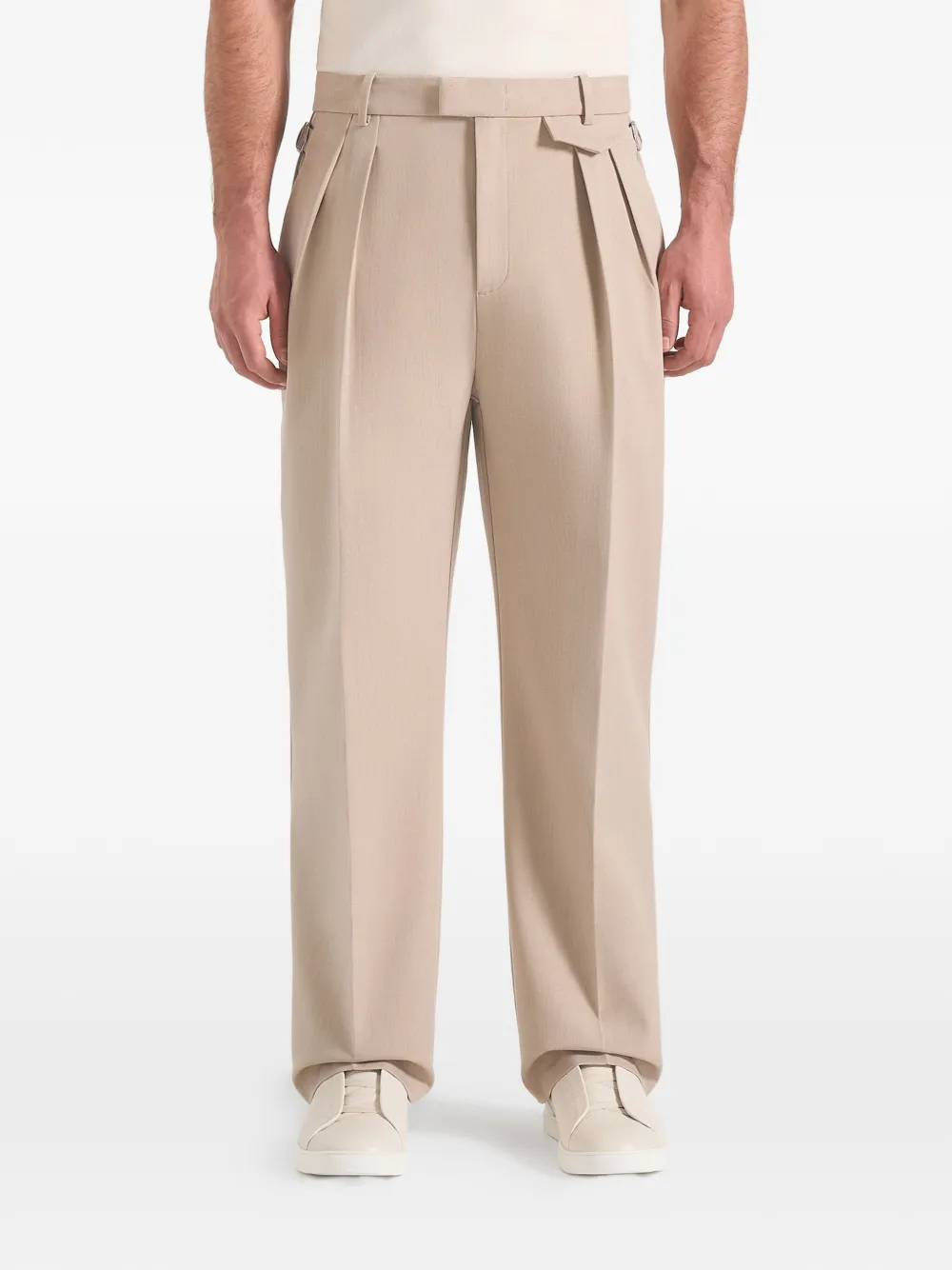 Manière De Voir Pierre twin-pleat tailored trousers - Toni neutri