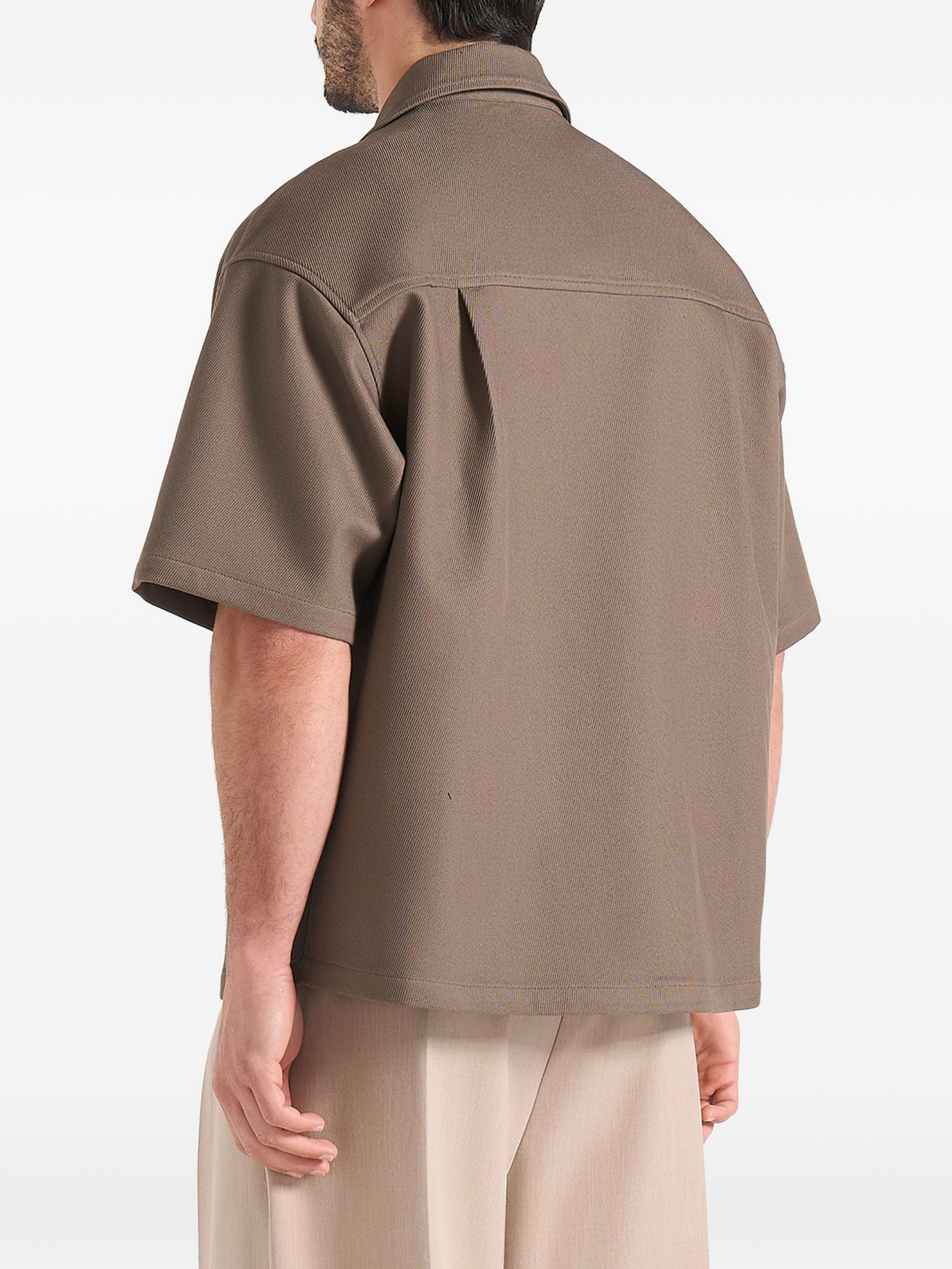 Brook unisex Signature twill boxy shirt — Image 3