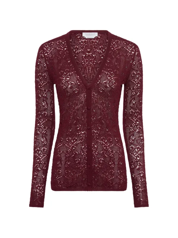Gabriela Hearst Ultraris Cardigan in Red