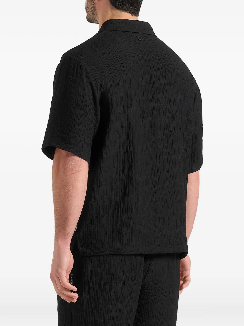 Manière De Voir Harley omgekeerd shirt met textuur Zwart