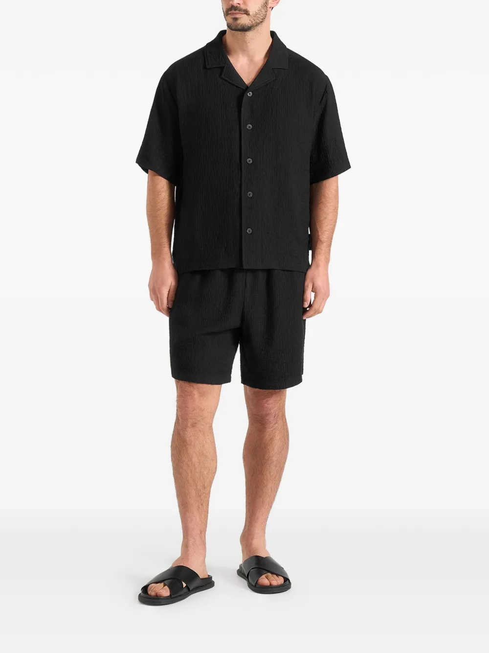 Manière De Voir Harley omgekeerd shirt met textuur Zwart