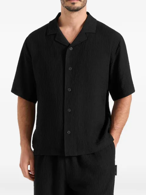 Manière De Voir Harley textured revere-collar shirt