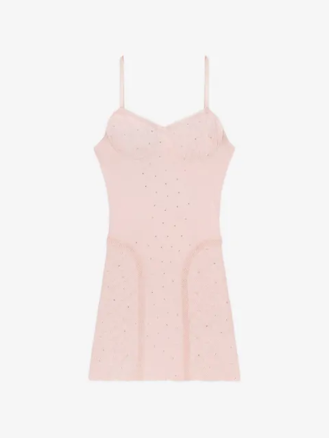 AREA crystal-embellished mini dress
