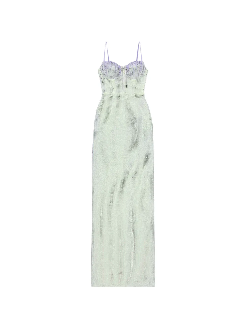 AREA crystal-embellished maxi dress - Verde