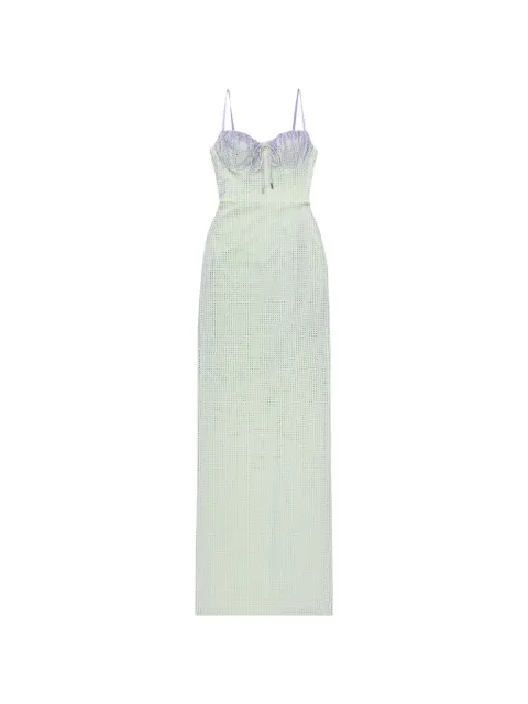AREA crystal-embellished maxi dress 