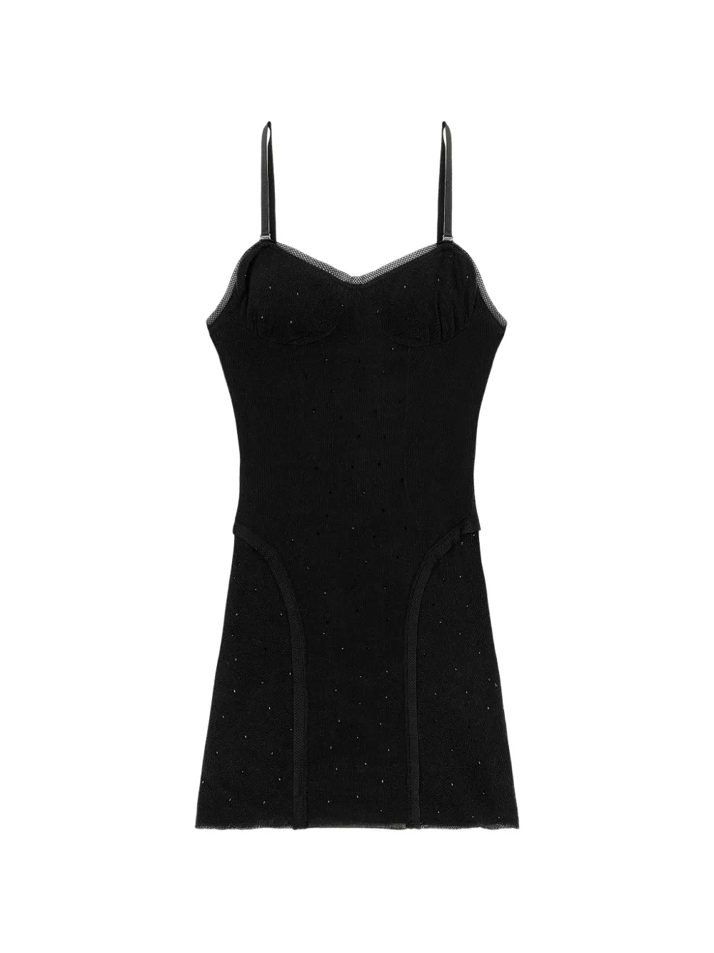 Area Crystal-embellished Mini Dress In Black