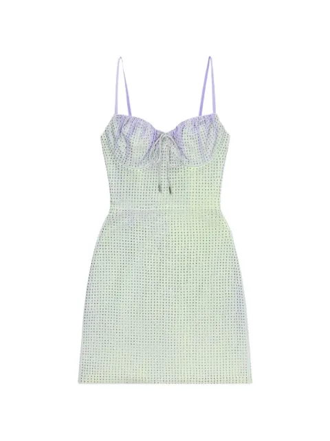 AREA crystal-embellished mini dress
