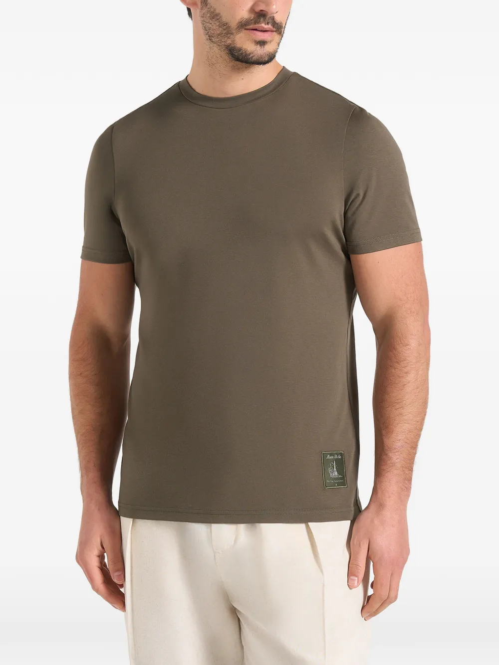 Manière De Voir logo-patch fitted T-shirt - Verde