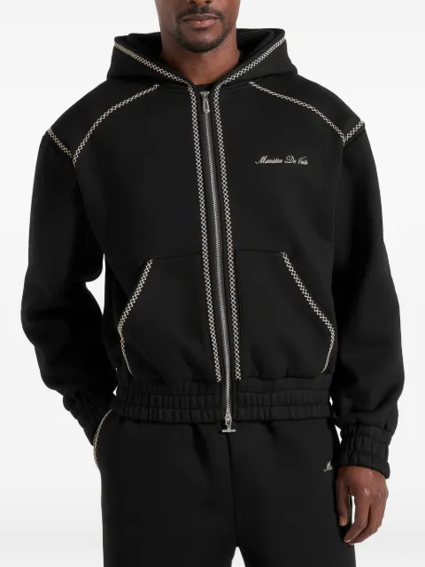 Manière De Voir Ollie whipstitch raglan-effect hoodie