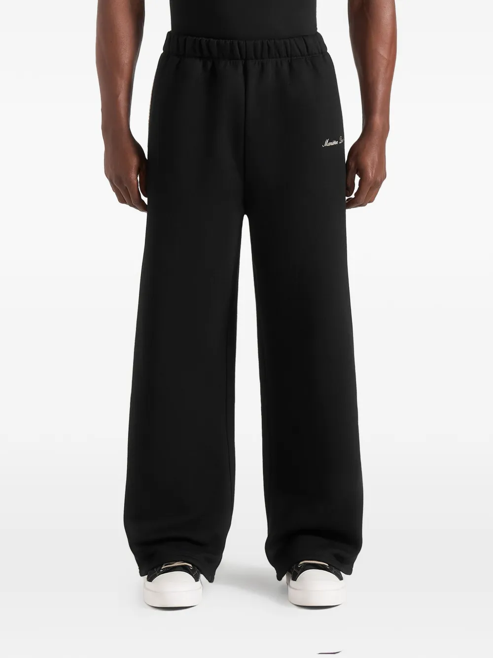 Manière De Voir Morgan whipstitch-detail track pants - Nero