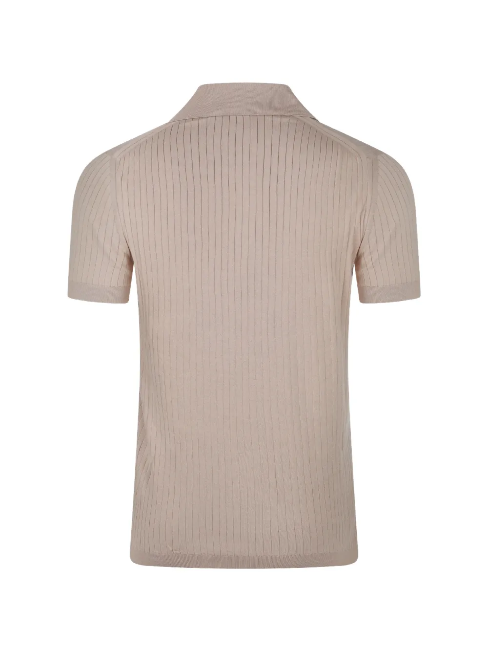 Malo Makò ribgebreid poloshirt Bruin