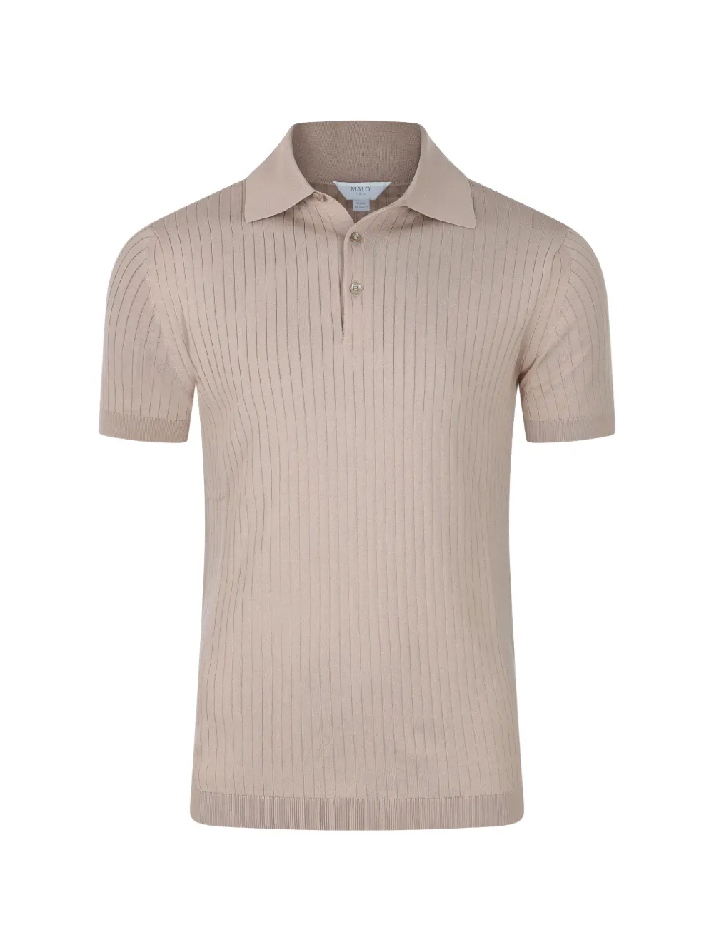 Malo Makò ribbed-knit polo shirt - Marrone