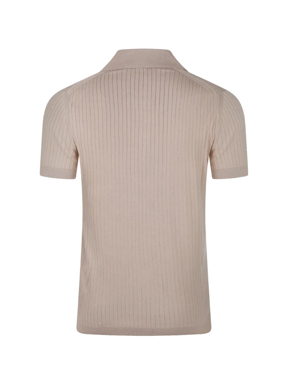 Malo Makò ribgebreid poloshirt Bruin