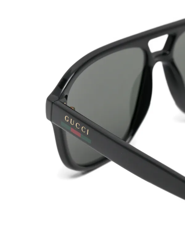 GUCCI サングラス ブラック Gucci Eyewear パイロット サングラス | ブラック | FARFETCH JP