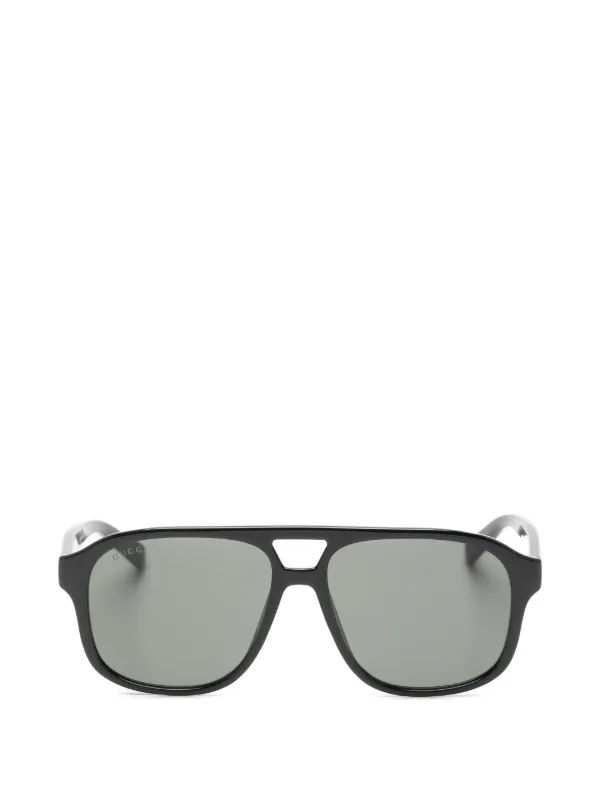 Gucci Eyewear パイロット サングラス | ブラック | FARFETCH JP