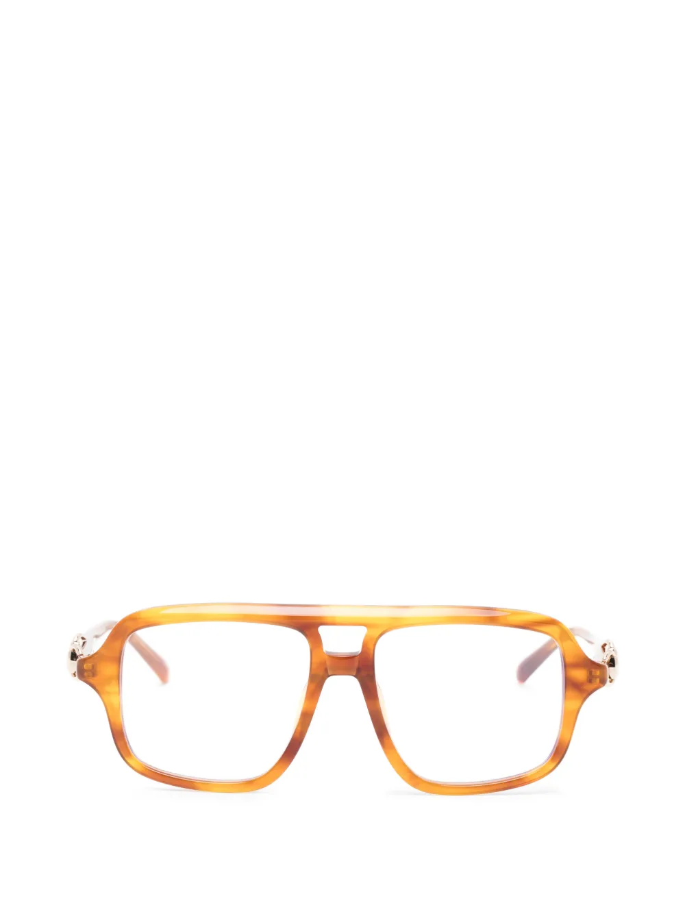 Gucci Eyewear Horsebit square-frame sunglasses - Marrone