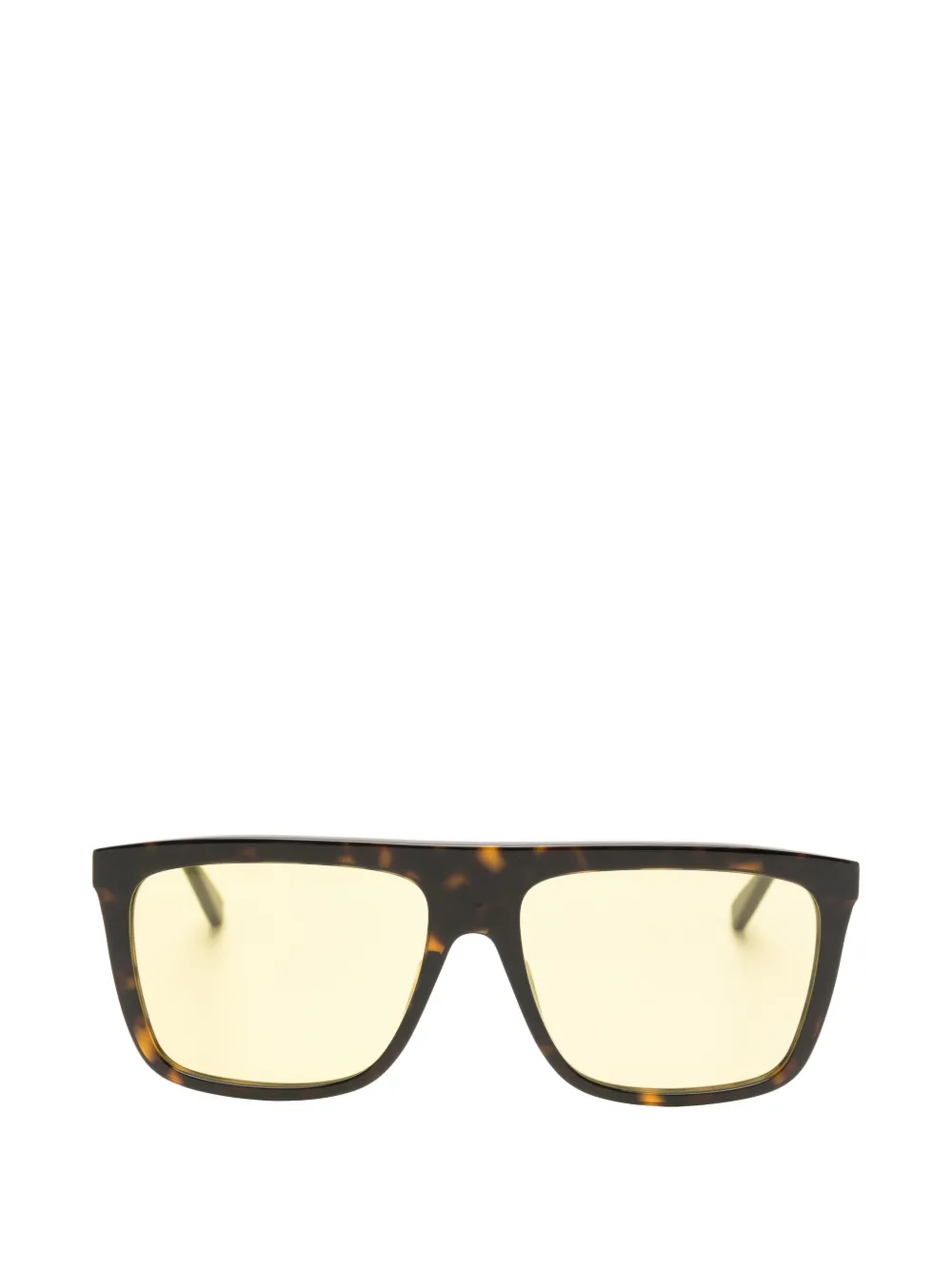 Saint Laurent Eyewear tortoiseshell-effect square-frame sunglasses - Marrone