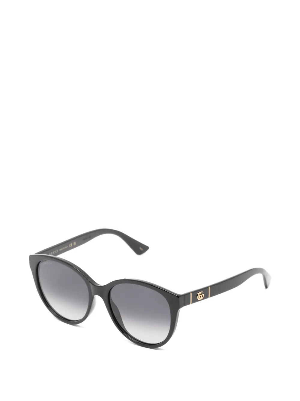 Gucci Eyewear Double G zonnebril met rond montuur Zwart