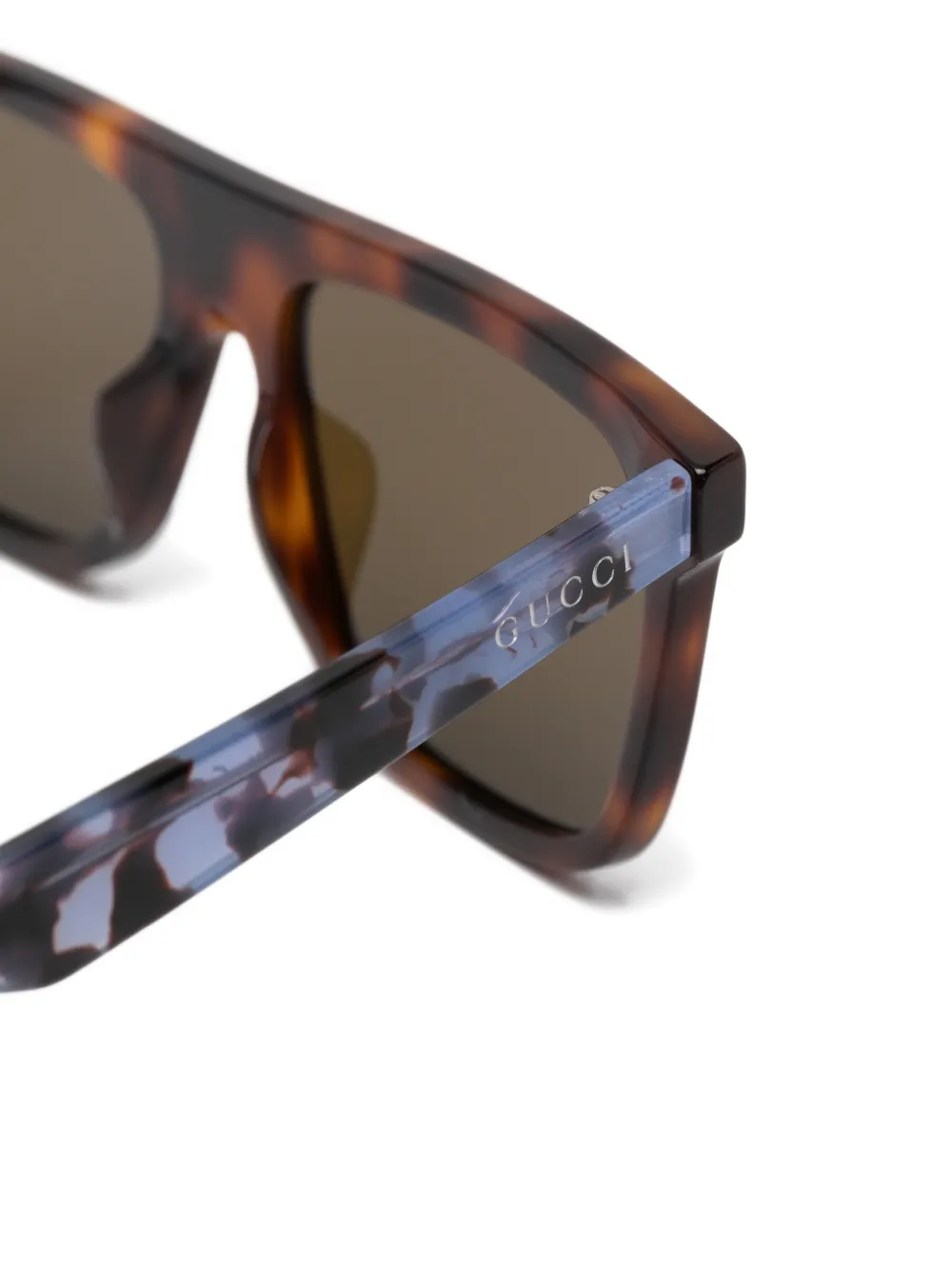 Gucci Eyewear Zonnebril met vierkant montuur Bruin