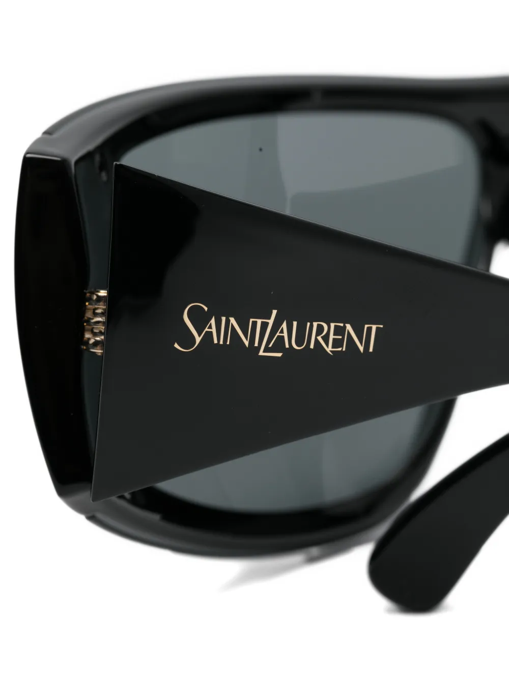 Saint Laurent Eyewear Zonnebril met geometrisch montuur Zwart