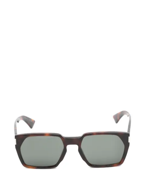 Saint Laurent Eyewear tortoiseshell-effect geometric-frame sunglasses
