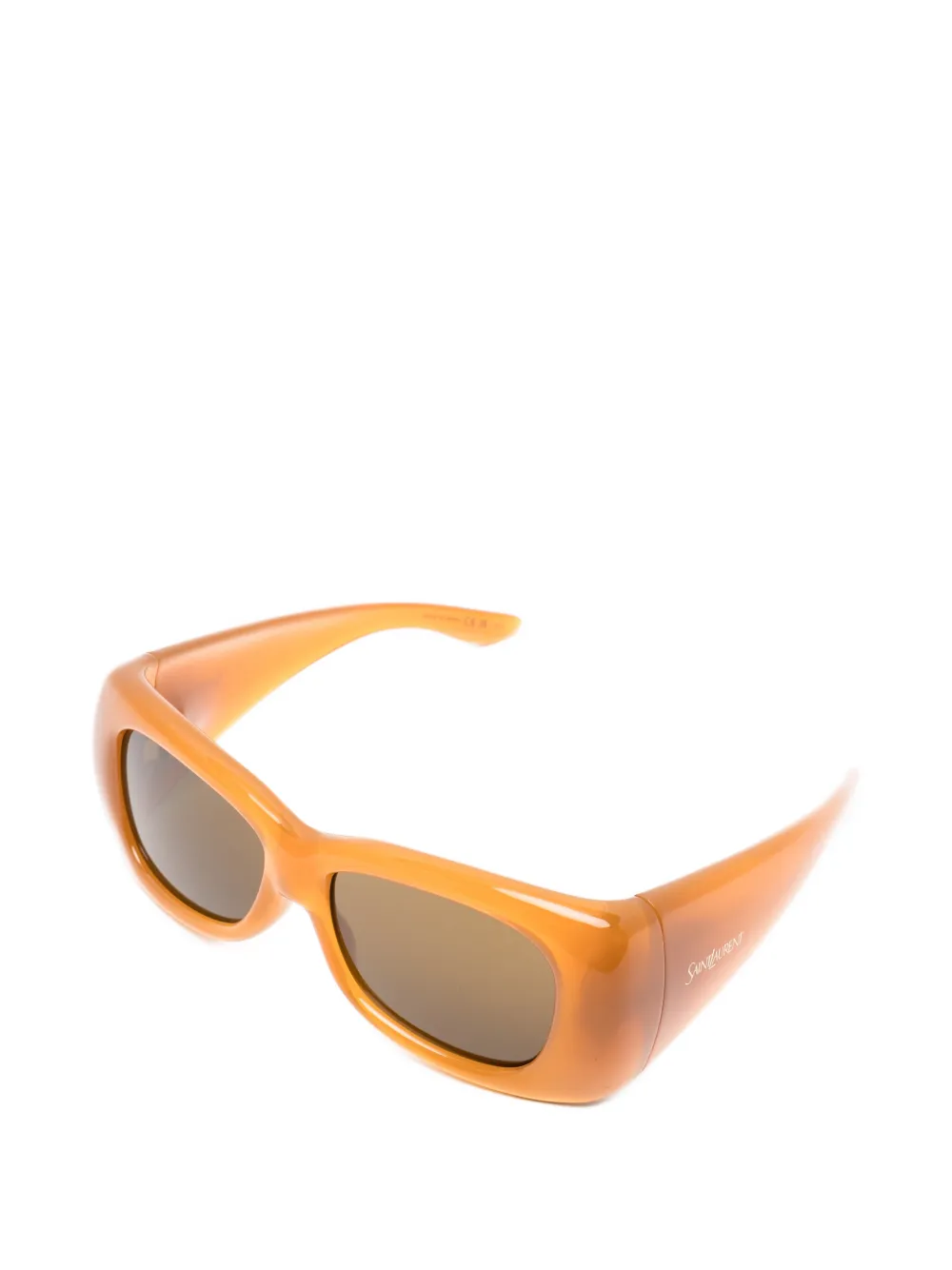Saint Laurent Eyewear Howl zonnebril met rechthoekig montuur Oranje