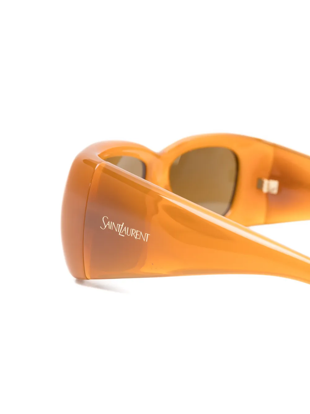 Saint Laurent Eyewear Howl zonnebril met rechthoekig montuur Oranje