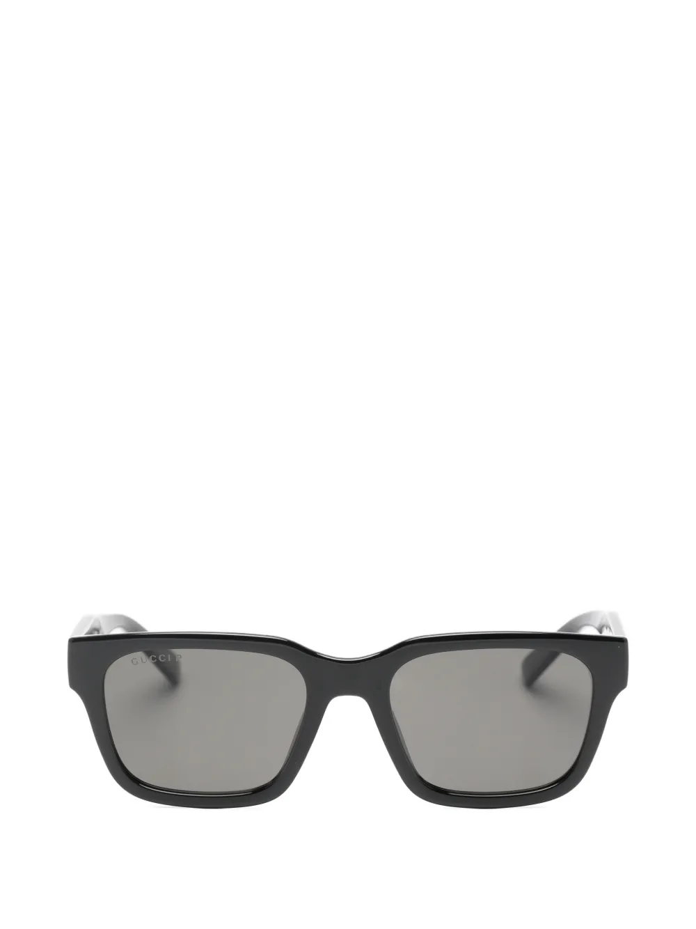 Gucci Eyewear Web-stripe rectangle-frame sunglasses - Nero