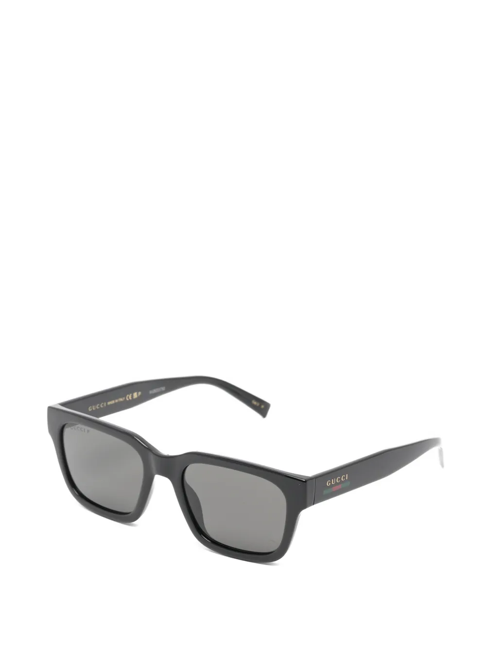 Gucci Eyewear Bril met rechthoekig montuur en Web-streep Zwart