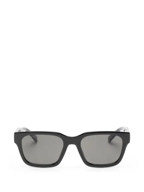 Gucci Eyewear Web-stripe rectangle-frame sunglasses