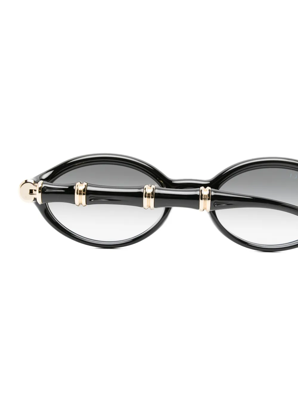 Gucci Eyewear Bamboo ラウンドフレーム サングラス | ブラック