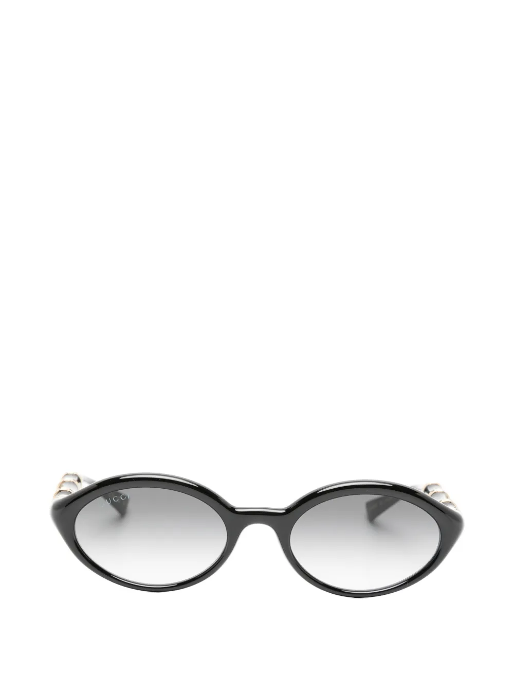 Gucci Eyewear Bamboo oval-frame sunglasses - Nero