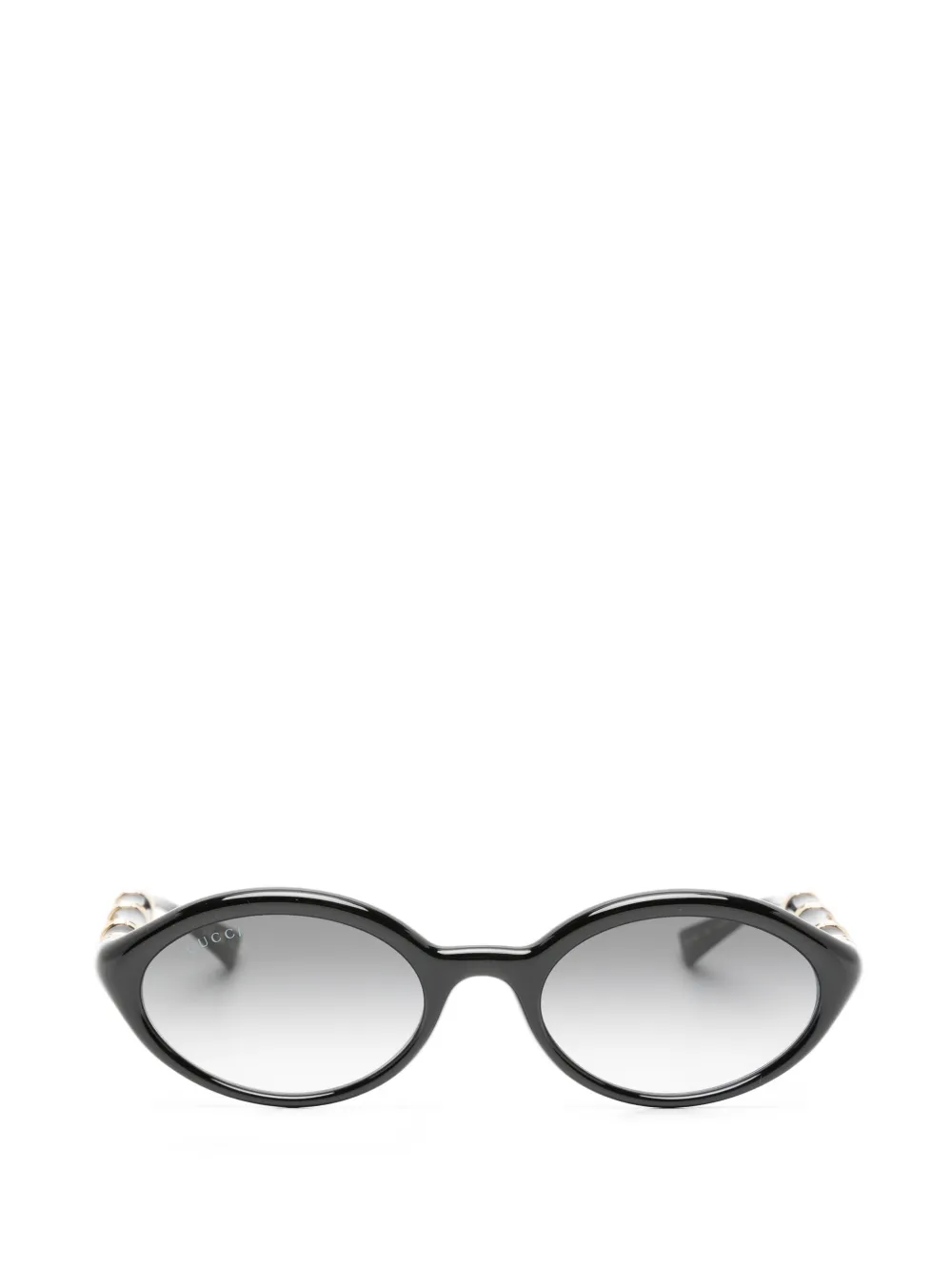 Gucci Eyewear Bamboo oval-frame sunglasses - Nero