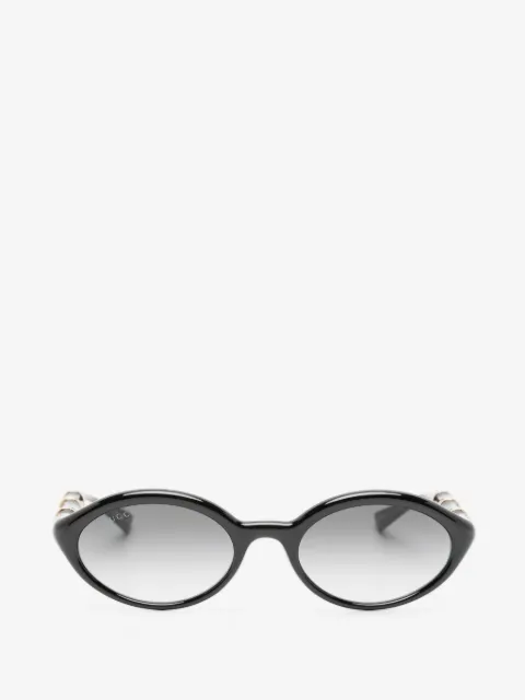 Gucci Eyewear نظارة شمس 'بامبو' بإطار مستدير